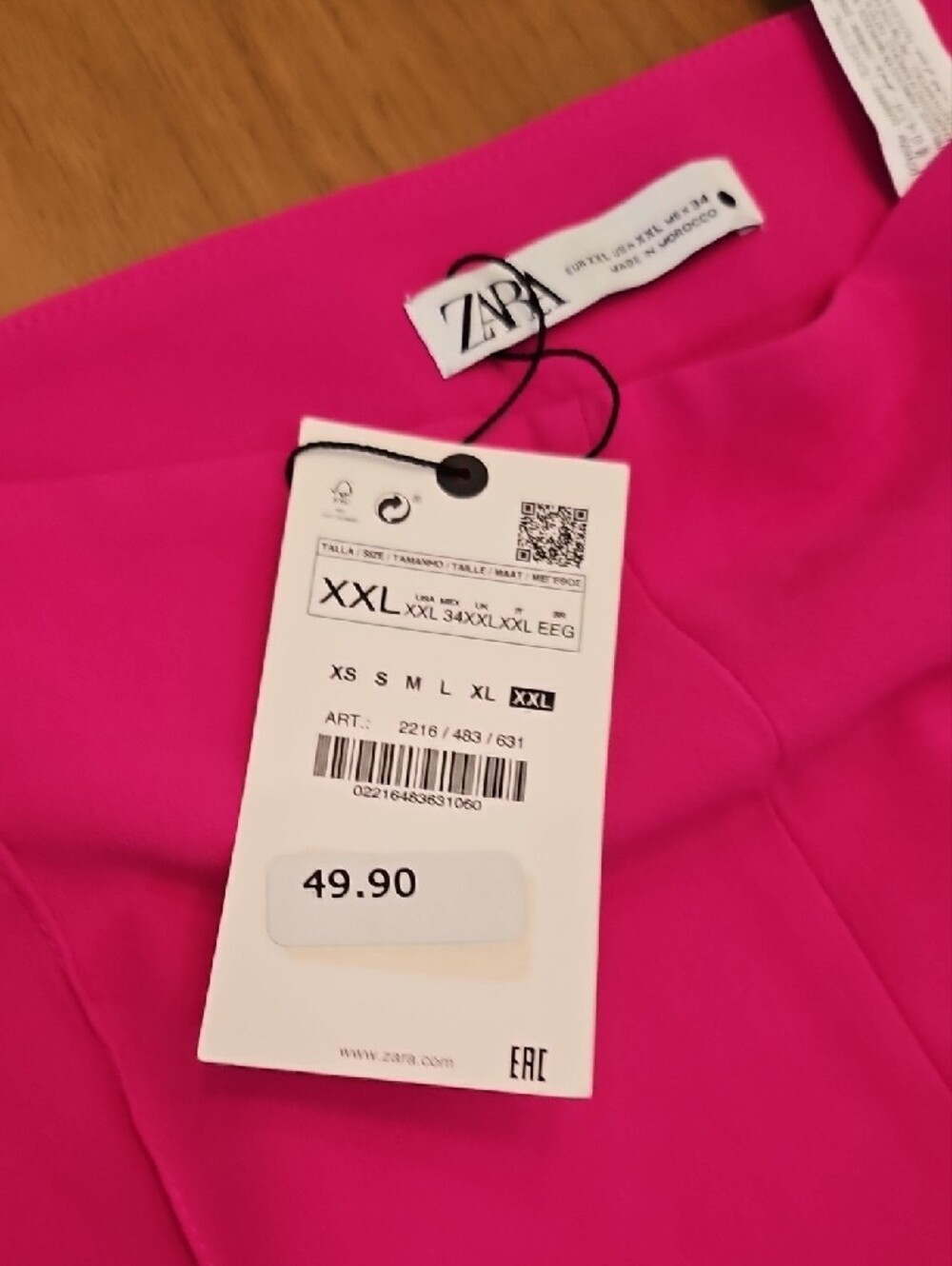 🔥Zara Vibrant Pink Wide-Leg Pantsuit with Belted Blazer - Picture 9 of 16